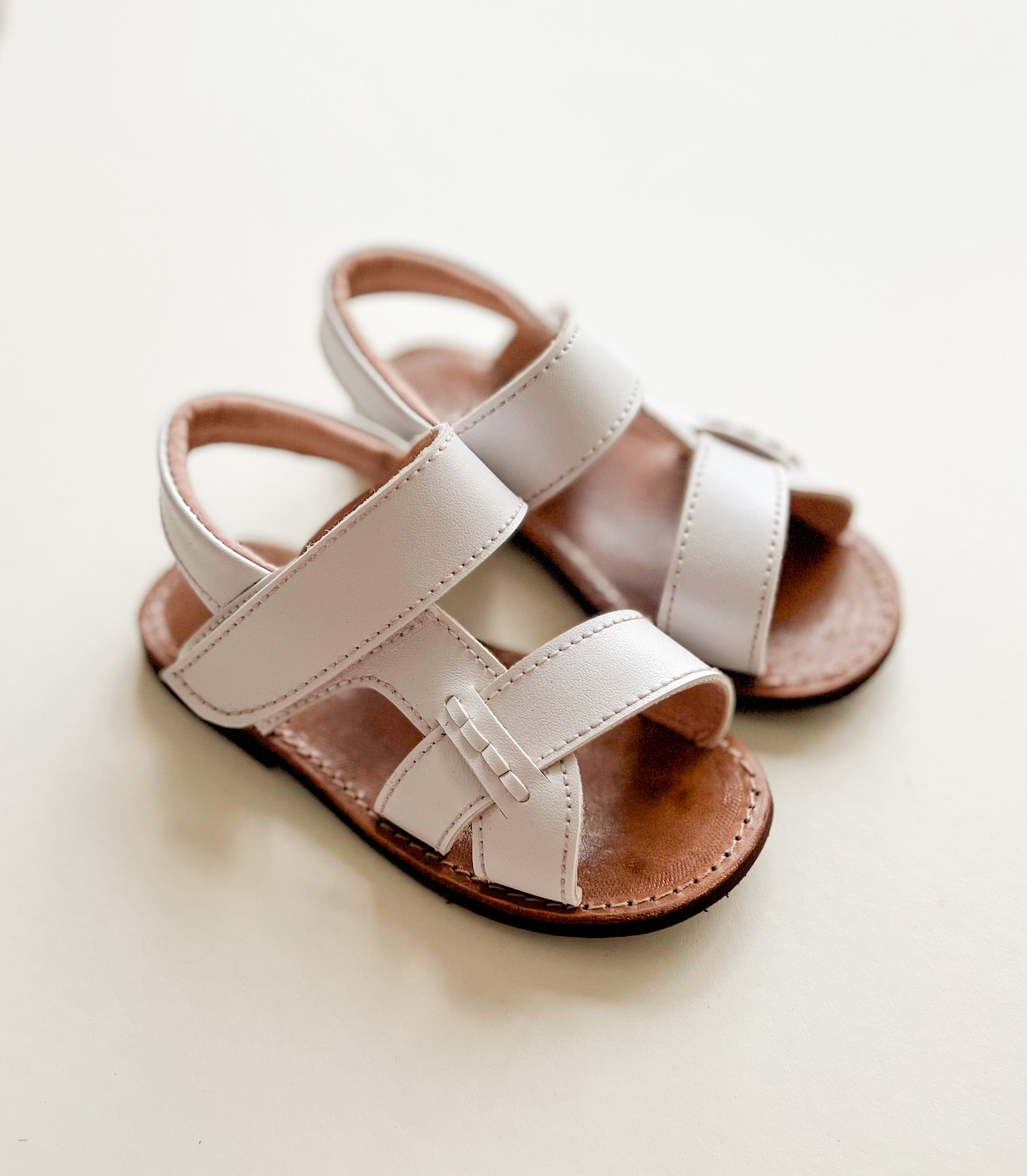 Chain Embellished Brown Sandal with White Chunky Sole